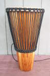 Ashiko hand drum with a cow skin drum head.
