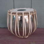 Tabla bayan that's just been repaired.