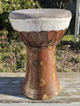 Fish skin doumbek with a shell made of stoneware.