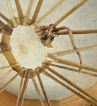 Broken counter ring on the back of a hoop drum.