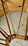 Thin rawhide lacing on a hoop drum.